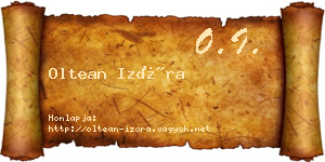 Oltean Izóra névjegykártya